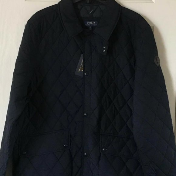 Polo Ralph Lauren Other - Polo Ralph Lauren The Iconic Quilted Coat Car Jacket Pony Logo College Navy XXL